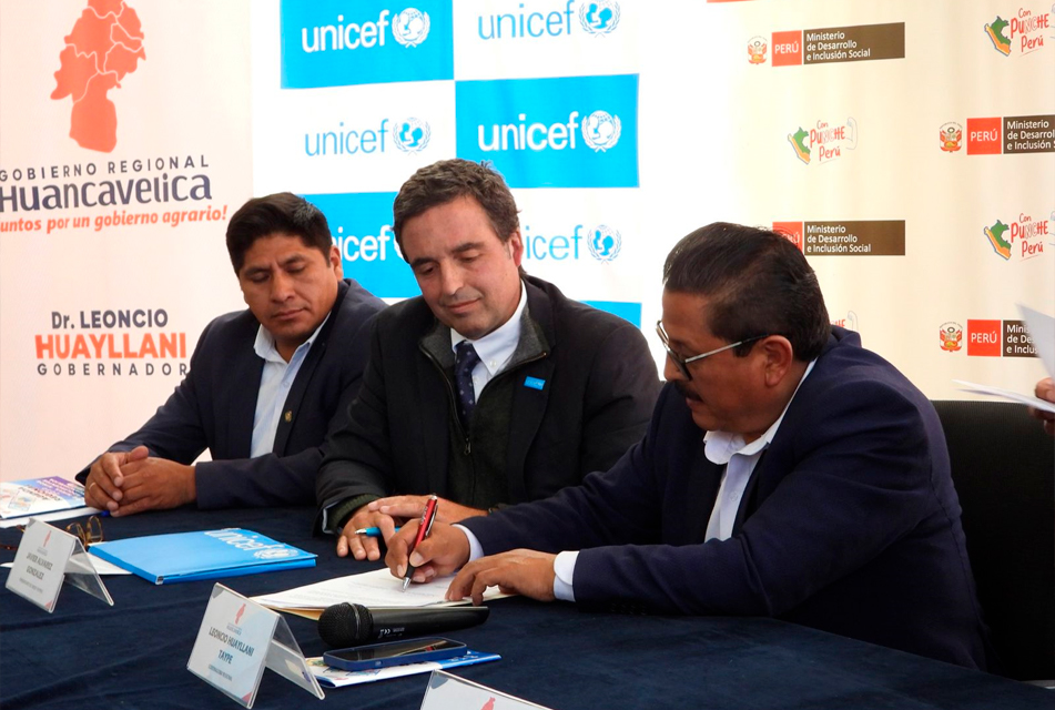 GOBIERNO REGIONAL DE HUANCAVELICA Y UNICEF FIRMARÁN DECLARACIÓN PARA TRABAJAR POR LA NIÑEZ Y ADOLESCENCIA DE LA REGIÓN