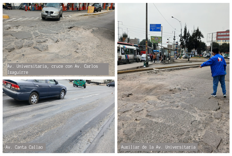 DEFENSORÍA DEL PUEBLO INVOCA A MUNICIPALIDAD DE LIMA A REALIZAR EL MANTENIMIENTO Y REPARACIÓN DE PRINCIPALES VÍAS METROPOLITANAS DE LIMA NORTE