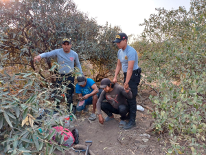 LAMBAYEQUE: DETIENEN A 2 SUJETOS QUE REALIZABAN EXCAVACIONES EN SITIO ARQUEOLÓGICO SONGOY