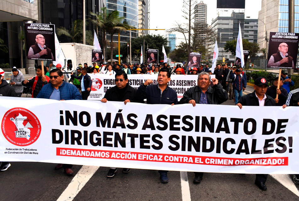 FTCCP EXIGE JUSTICIA POR LOS ASESINATOS DE DIRIGENTES SINDICALES Y DEMANDA LA ELIMINACIÓN DE SEUDOS SINDICATOS AL ESTADO PERUANO