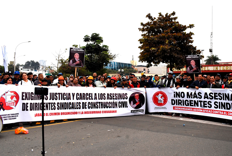 FTCCP EXIGE JUSTICIA POR LOS ASESINATOS DE DIRIGENTES SINDICALES Y DEMANDA LA ELIMINACIÓN DE SEUDOS SINDICATOS AL ESTADO PERUANO