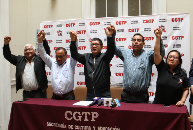 CGTP SE UNE AL PARO NACIONAL CONVOCADO EL 13, 14 Y 15 DE NOVIEMBRE PARA EXIGIR MEDIDAS EFICACES CONTRA EL CRIMEN ORGANIZADO