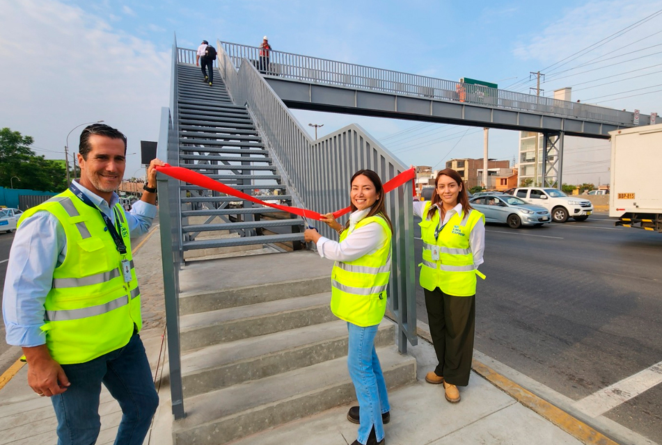 LIMA EXPRESA ANUNCIA REAPERTURA DEL PUENTE PEATONAL PALMERAS DE LA VÍA DE EVITAMIENTO DESDE EL 04 DE FEBRERO